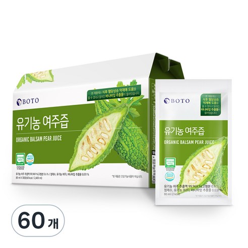 보뚜 유기농 여주즙, 60개, 80ml