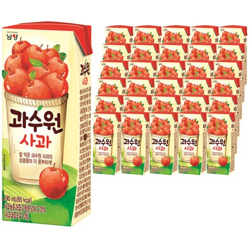 과수원 사과주스, 190ml, 48개
