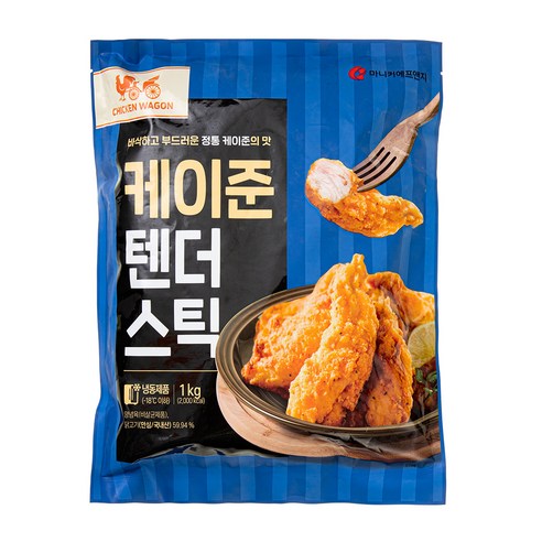 바삭하고 담백한 맛으로 모든 사람을 만족시키는 마니커 케이준 텐더스틱
