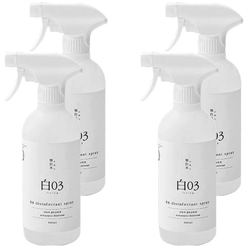 순백수 다목적 살균 소독제, 4개, 500ml