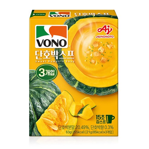 보노 단호박 스프 3p, 63g, 1개