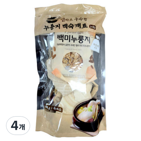 찐 하고 구수한 누룽지 백숙 재료, 4개, 190g