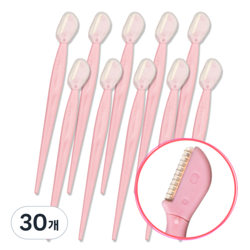 래쉬톡 부분 눈썹 칼, 핑크, 30개