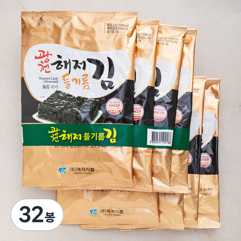 광천 해저 들기름 전장김, 32봉, 23g
