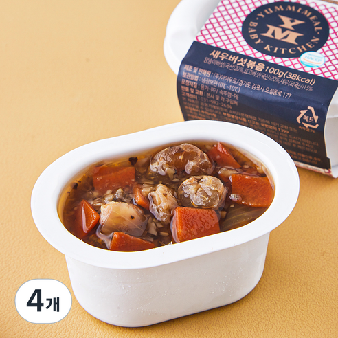 얌이밀 새우버섯볶음, 100g, 4개