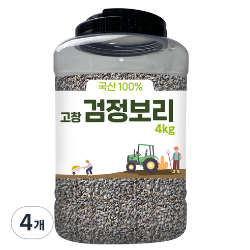 대구농산 고창 검정보리쌀, 4kg, 4개