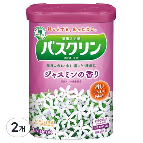 바스크린 입욕파우더 자스민, 600g, 2개
