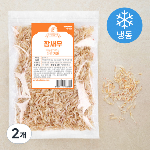 바다원 참새우 (냉동), 100g, 2개