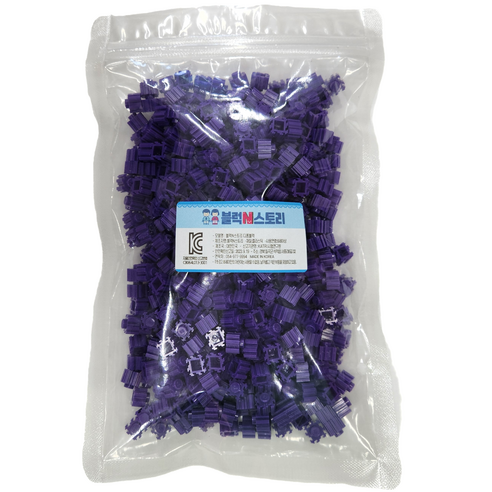 블럭N스토리 디폼블럭 리필 10mm 450p, 진보라, 1개