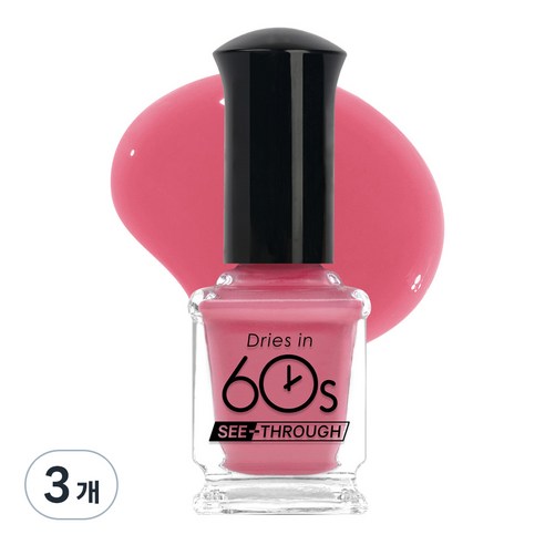 위드샨 60초 컬러 매니큐어 시스루 타입 9ml, M85 다프네, 3개