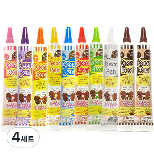 초코 데코펜, 200g, 4세트