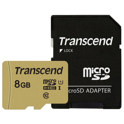 트랜센드 마이크로SD카드 MLC 메모리카드 TS8GUSD500S, 8GB