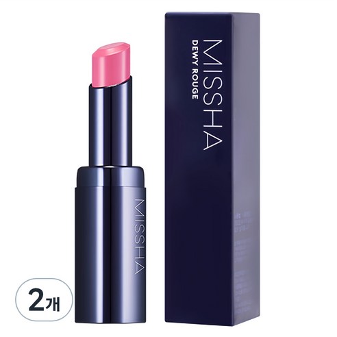 미샤 듀이 루즈 립스틱, PK02 로즈제라늄, 3.3g, 2개