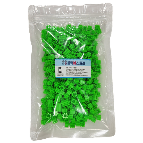 블럭N스토리 디폼블럭 리필 10mm 450p, 연두, 1개