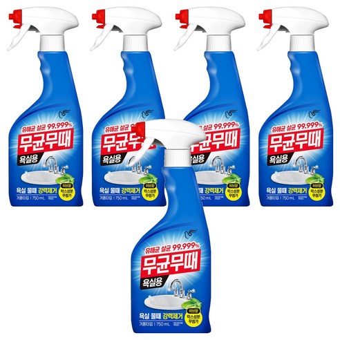 무균무때 욕실용 세정제 단품, 750ml, 5개