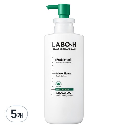라보에이치 두피강화 클리닉 탈모증상완화 샴푸, 400ml, 5개