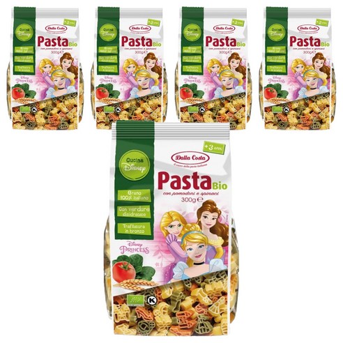 달라코스타 디즈니 프린세스 토마토 시금치 파스타, 300g, 5개
