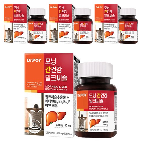 닥터포이 모닝 간건강 밀크시슬, 60정, 4개