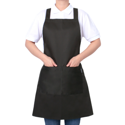 라미아스텔라 도톰한 H형 카페 바리스타 앞치마 M, 차콜, 1개