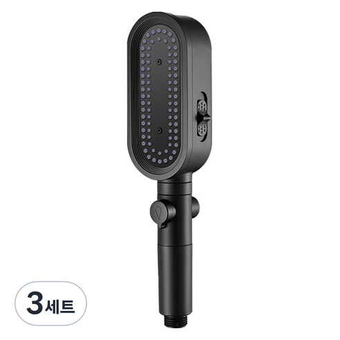 쏠라 다기능 샤워기 헤드, 3개, 블랙
