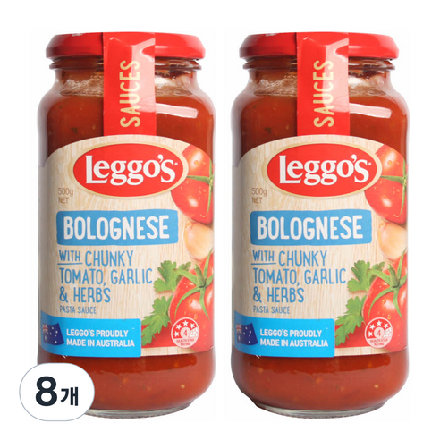 레고스 볼로네이즈 청키 파스타소스, 500g, 8개