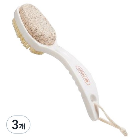 아이메가 아늑공간 투인원 힐 파일 굳은살 발각질제거 브러쉬 화이트, 1개입, 3개, 200g