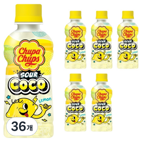 츄파춥스 사우어코코 레몬 주스, 36개, 240ml