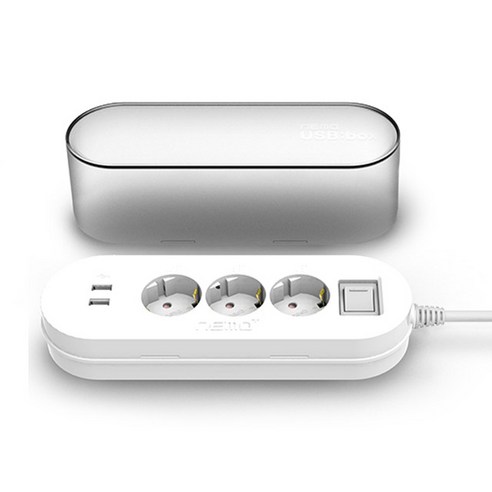 네모탭 네모플러스박스 멀티탭 3구 SY-NA3 USB, 3m, 블랙, 1개