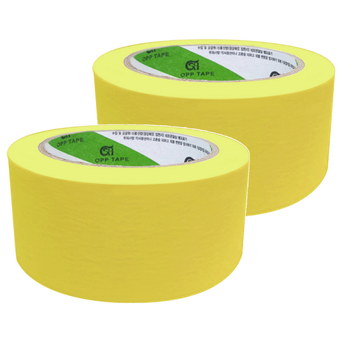 신흥테이프 마스킹 테이프 48mm x 40m 노랑, 2개