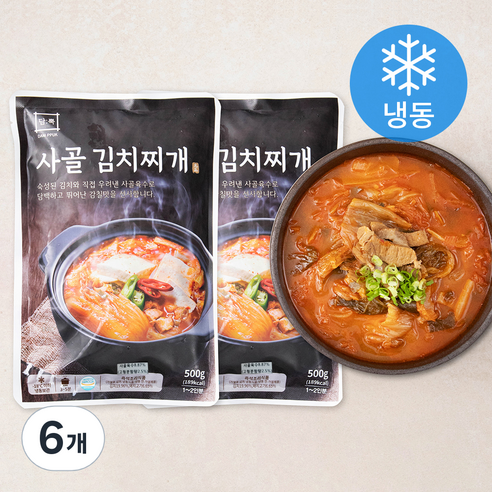 담뿍 사골 김치찌개 (냉동), 500g, 6개