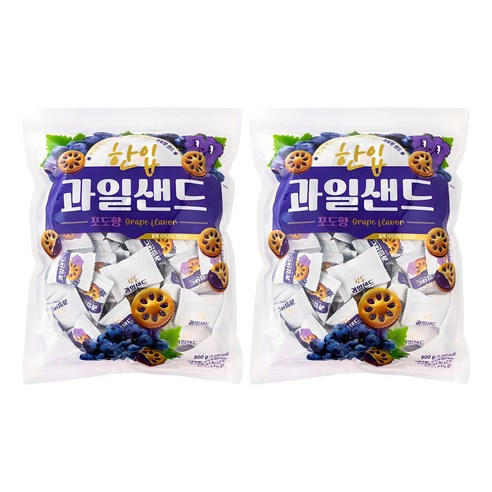 한입 과일 샌드 포도향, 800g, 2개