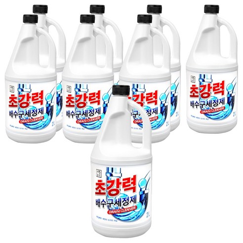 생활공식 초강력 배수구세정제, 2L, 8개