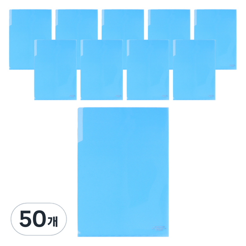 모닝글로리 A4 PP 라이트홀더, 블루, 50개