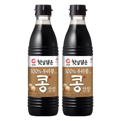 청정원 햇살담은 우리콩 간장, 500ml, 2개