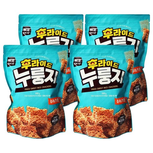 티각태각 후라이드 누룽지 츄러스맛, 200g, 4개