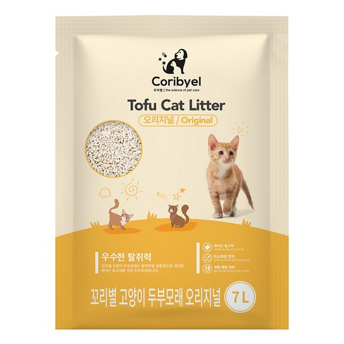 꼬리별 프리미엄 고양이 두부모래 오리지널, 1개