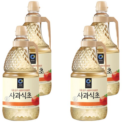 청정원 사과식초, 1.8L, 4개