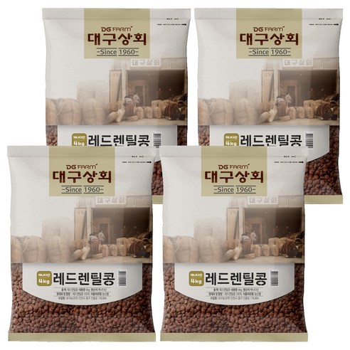 대구상회 레드렌틸콩, 4kg, 4개