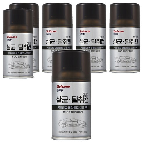 불스원 살라딘 원터치 살균 차량용탈취제, 112g, 6개