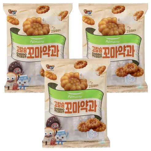 풀무원 우리밀함유 고칼슘 꼬마약과, 200g, 3개