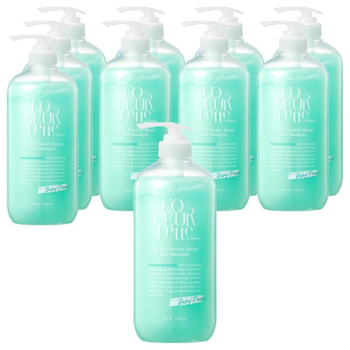 로더렛 컬러 핏 헤어 두피 퍼퓸 샴푸 베이비파우더향, 1000ml, 10개