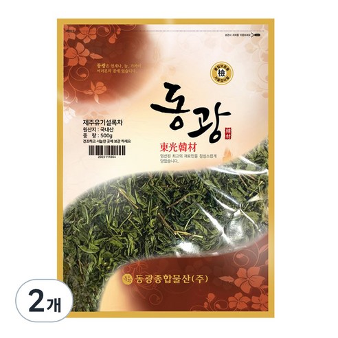동광 녹차잎, 500g, 2개