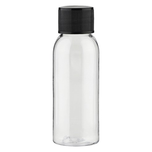 단마개 플라스틱 용기 30ml, 30개, 투명 + 블랙