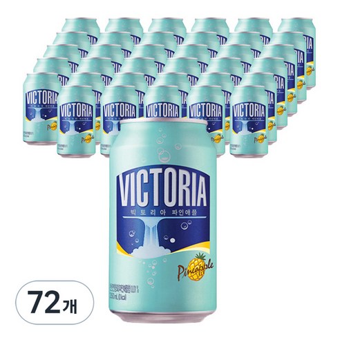 웅진빅토리아 파인애플 탄산수, 350ml, 72개
