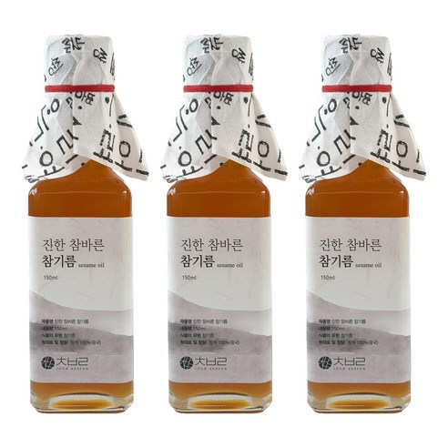 향유상회 진한 참바른 참기름, 150ml, 3개