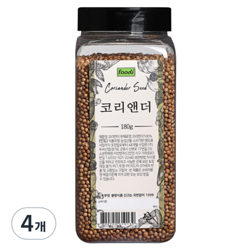 ADDCOOK 코리앤더씨드, 180g, 4개