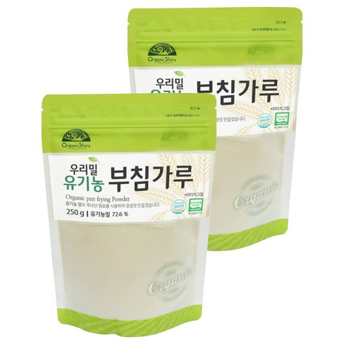 오가닉스토리 유기농 부침가루, 250g, 2개