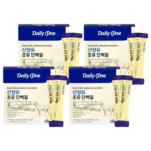 데일리원 산양유 초유 단백질 30p, 60g, 4개