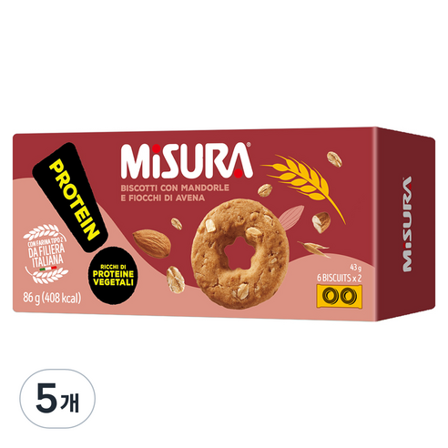 미주라 프로틴 아몬드 비스켓, 86g, 5개