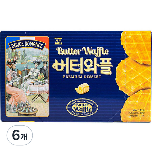 서주 버터와플 8p, 146g, 6개